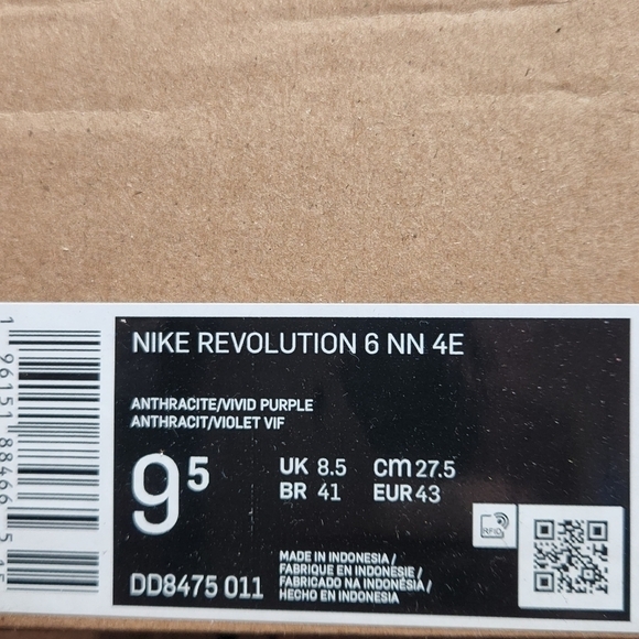 New Nike Revolution 6 NN Anthracite/Vivid Purple DD8475-011 - Picture 10 of 10